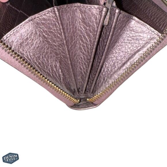 Gucci Purple/Lavender Metallic Soho GG Marmont Zip Around Tassel Long Wallet - Picture 15 of 16